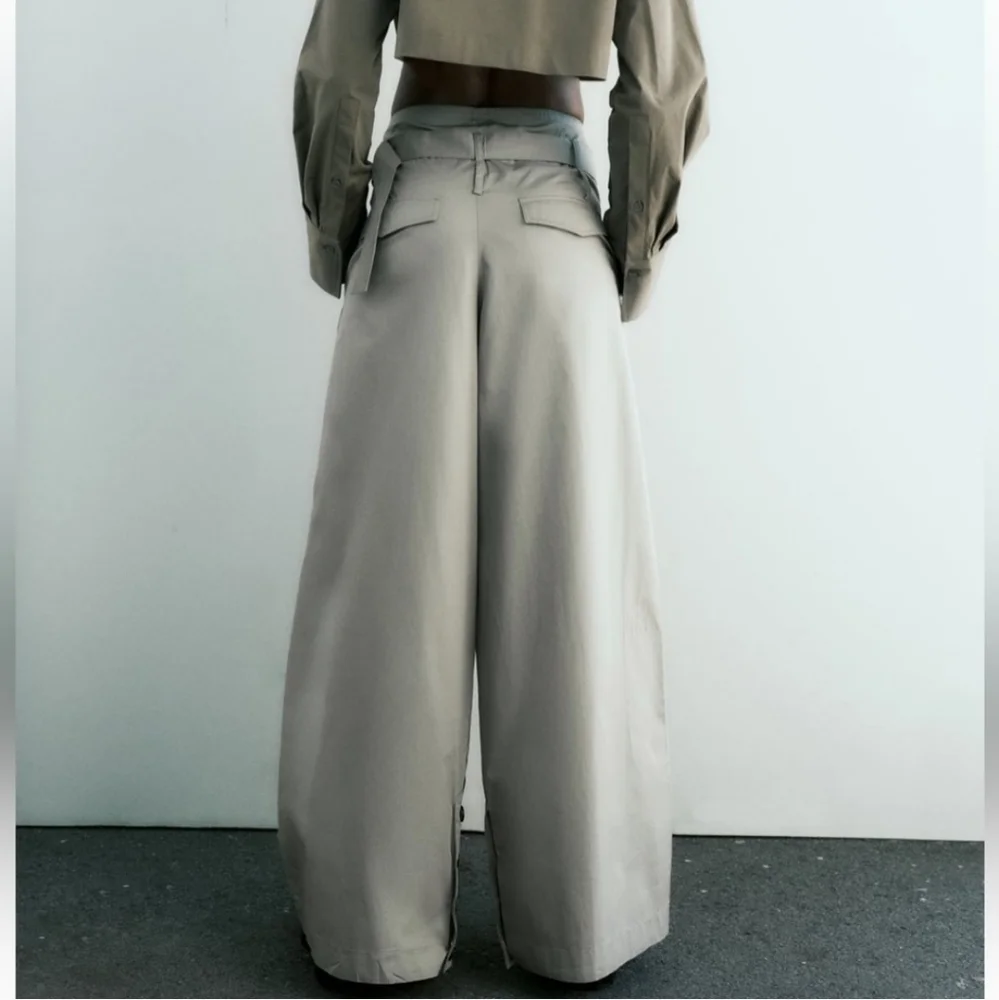 Zara Belted Wide Pants Size XS